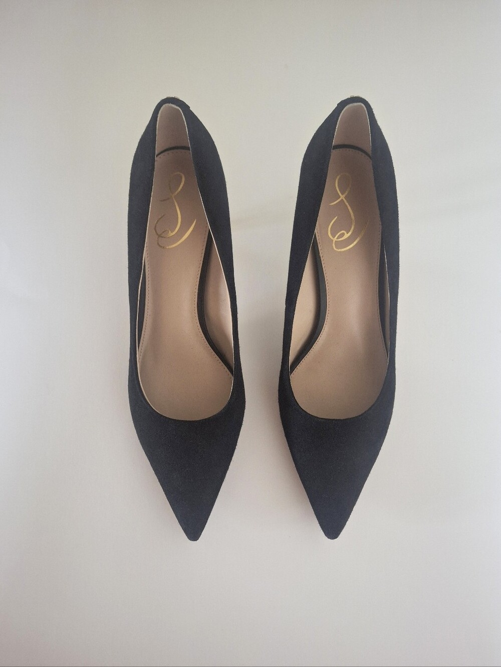 SAM EDELMAN "Vienna" Black Suede Pointy Toe Pumps- Size 10